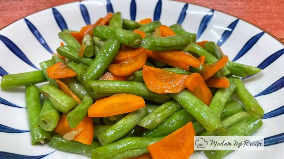 StirFry Green Beans and Carrot with Garlic Madam Ng Recipe