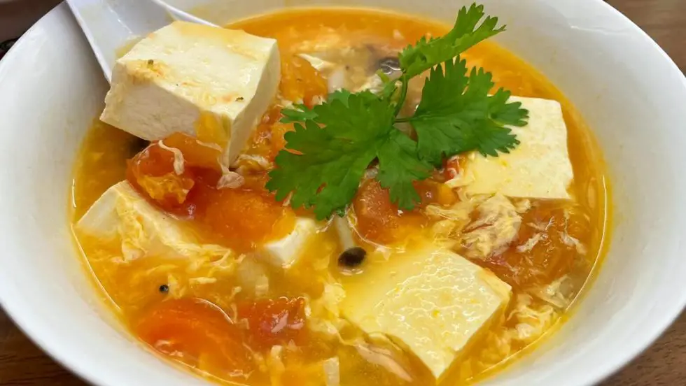 Tomato Tofu Egg Drop Soup Madam Ng Recipe